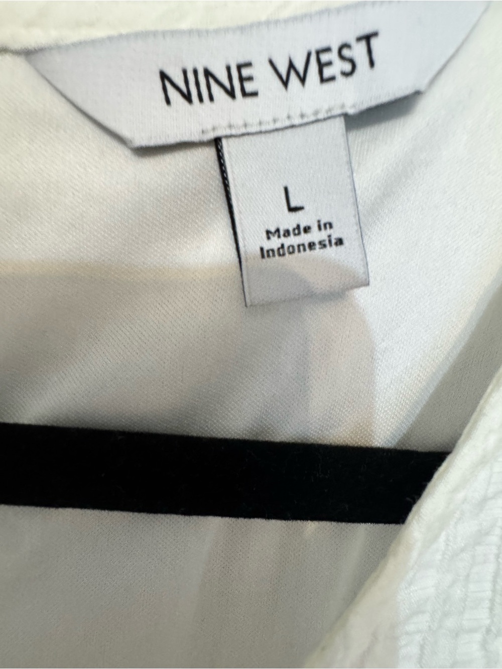 Nine West White Maxi Dress - Sleeveless Textured Cotton - Picture 7 of 8